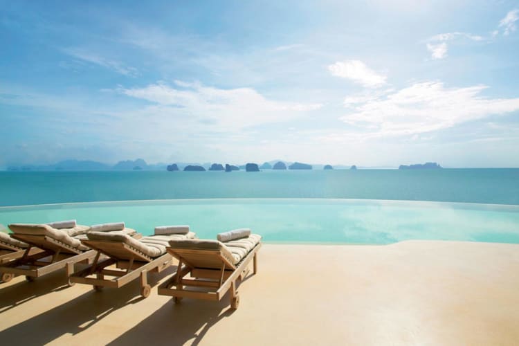 The main pool at Six Senses Yao Noi